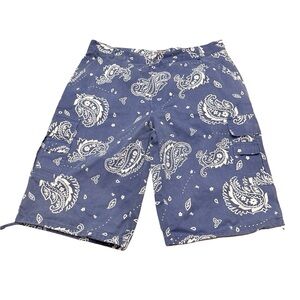 Paisley Print Men's Cargo Shorts